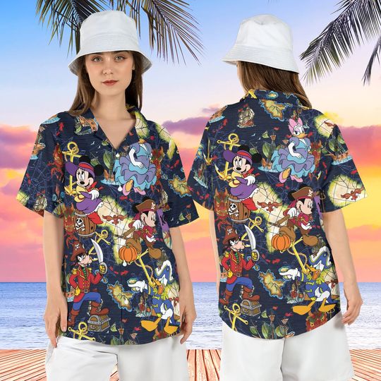 Disneyland Pirates of Caribbean Hawaiian Shirt