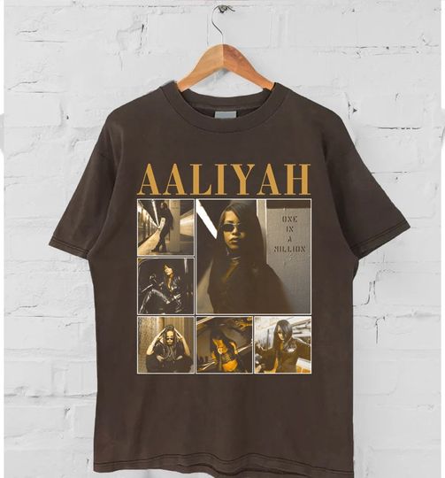Aaliyah t-shirt ,Aaliyah One in a million t-shirt, Aaliyah Album lyric Gift ==