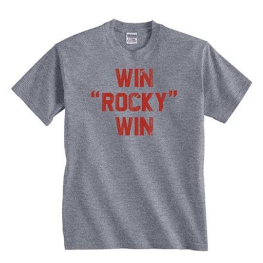 Win Rocky Win T Shirt boxing training classic philly movie fight balboa