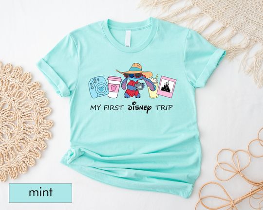 Stitch My Firts Disney Trip Shirt, First Disney Trip shirt, Disney Vacation tee, Family Matching Disney shirt