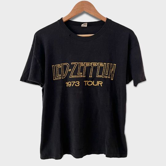 1973 LE.D ZE.PP.ELIN SHOWCO Tour Crew Vintage Band Rock Tee Shirt