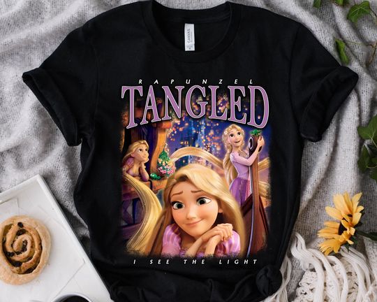 Disney Tangled Rapunzel Portrait T-shirt Birthday Shirt Gift For Men Women Kid  Toddler Shirt