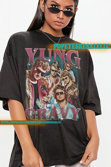 YUNG GRAVY Vintage Unisex Shirt, Vintage Yung Gravy TShirt Gift For Him and Her , Yung Gravy 90s retro design graphic tee