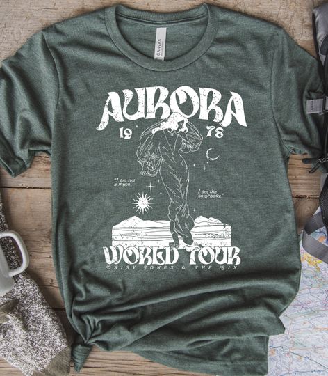 Aurora Shirt, 1978 1979 Daisy Jones and The Six Aurora T-Shirt, World Tour 2023 Shirt