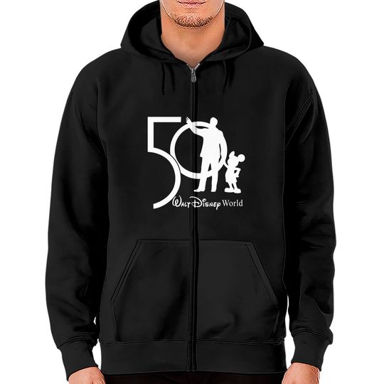 Walt Disneyworld 50th Anniversary Zip Hoodies, 1971-2021 DW  Zip Hoodies, WDW Zip Hoodies