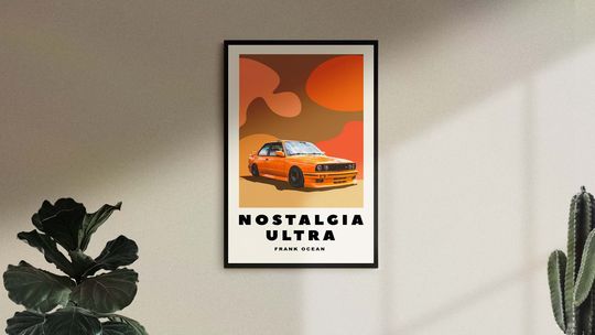Mid-Century Frank Ocean Nostalgia Ultra Album Music Poster