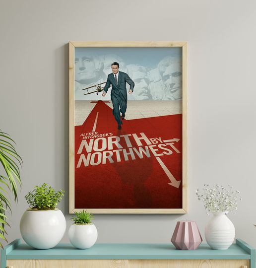 Vintage North By Northwest Movie Poster