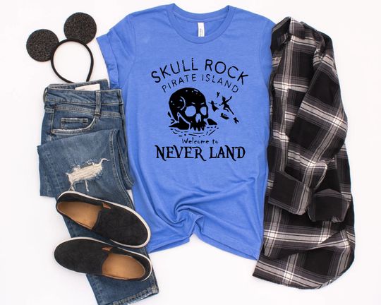 Skull Rock Pirate Island Shirt, Peter Pan Shirt, Disney Shirts