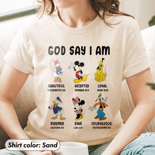 Mickey And Friends, God Says I Am Tee, Disney Trip Shirt
