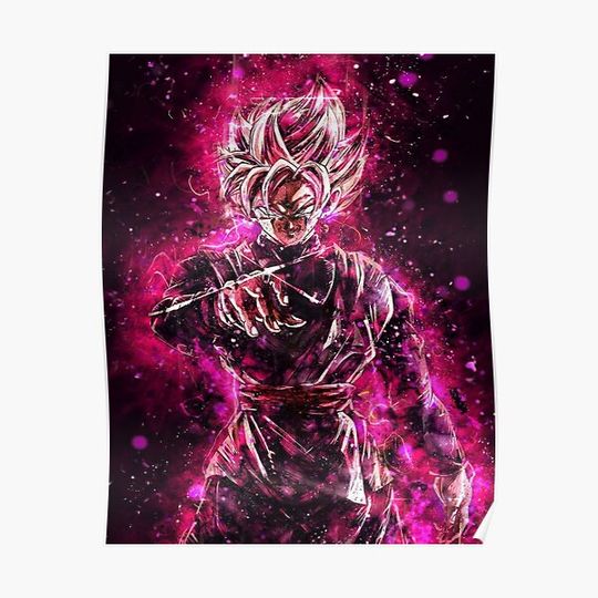 Goku black super saiyan rose Premium Matte Vertical Poster