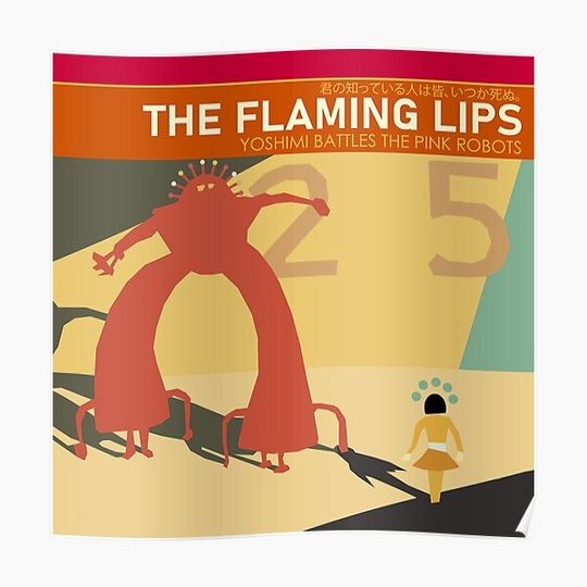 The Flaming Lips "Yoshimi Battles The Pink Robots" Simplified Album Cover Premium Matte Vertical Poster