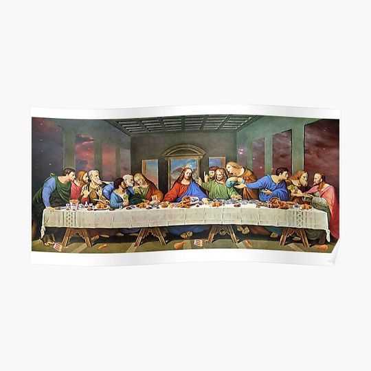 The Last Supper but it's KFC Premium Matte Vertical Poster