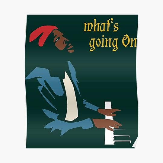 Whats going on Vintage Marvin Gaye Music Premium Matte Vertical Poster