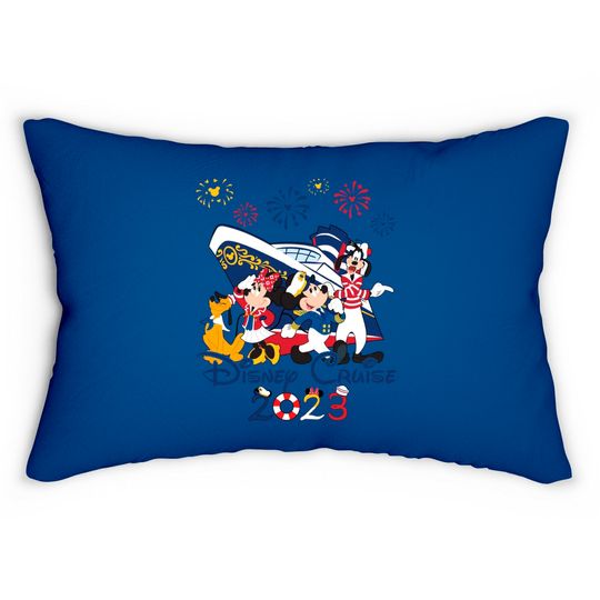 Disney Cruise Family Vacation 2023 Lumbar Pillows,Disney Cruise Group Lumbar Pillows