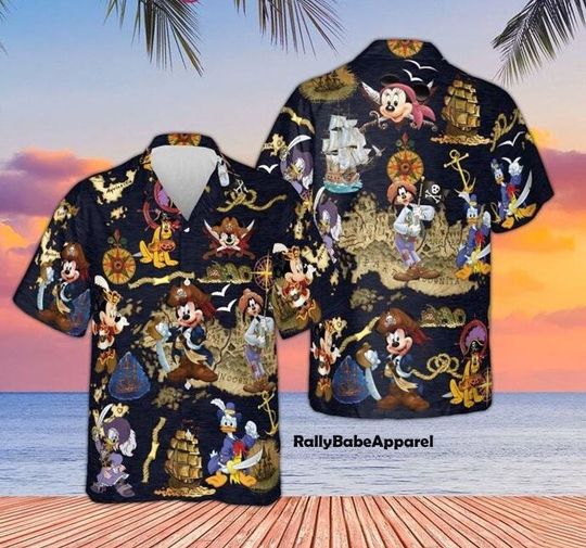 Disney Pirates Of Caribbean Hawaiian Shirt