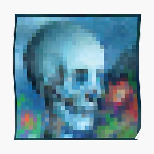 Minecraft Painting Moonlight Installation Premium Matte Vertical Poster