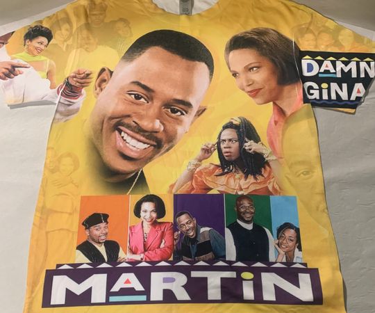 Martin Lawrence TV Show Shirt Black Sitcom Gina Pam Tommy Classic Comedy Black History Month