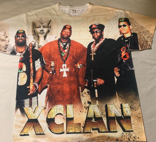 X-Clan Shirt Run DMC Whodini Grandmaster Flash Brand Nubian Rakim Public Enemy Old School