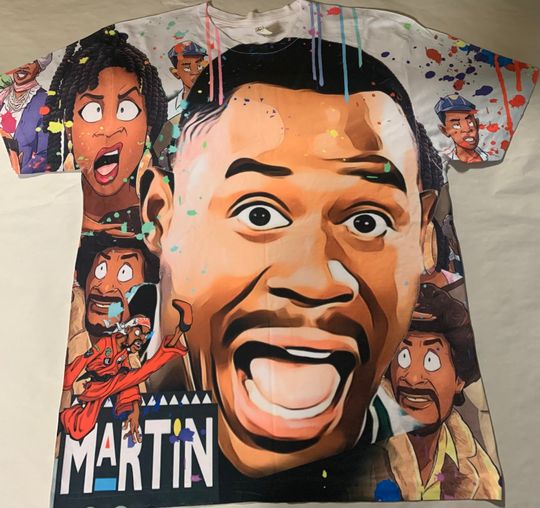Martin Lawrence TV Show Shirt Black Sitcom Gina Pam Tommy Classic Comedy 90's TV Black History Month