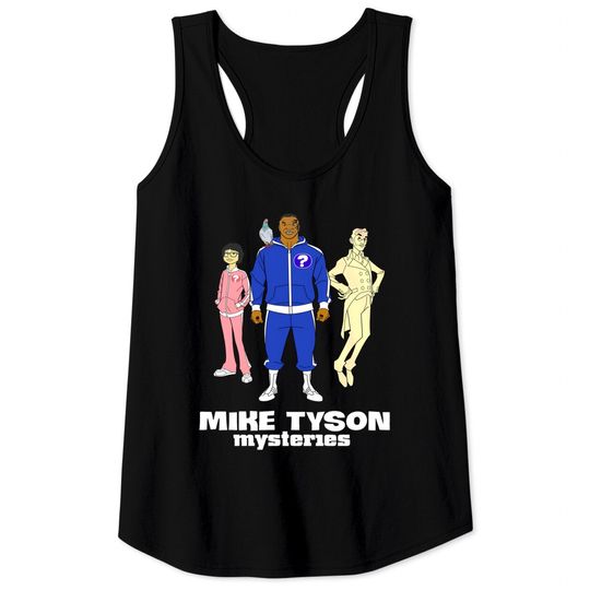 Mike Tyson Mysteries Logo Men's Navy Black Tank Tops