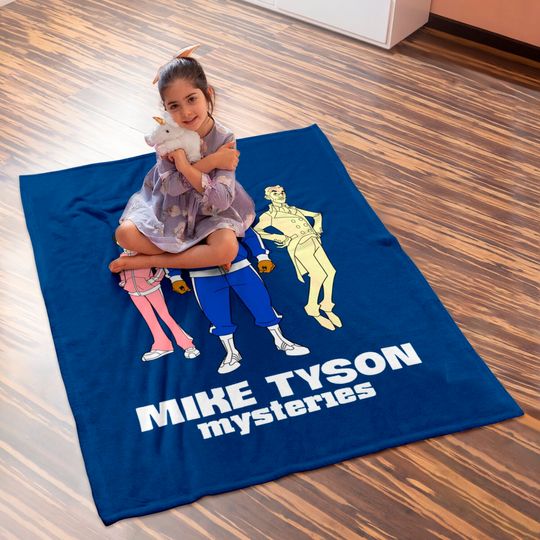 Mike Tyson Mysteries Logo Men's Navy Black Baby Blankets