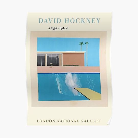 Discover Jump To Pool A Bigger Splash Exhibition Premium Matte Vertical Poster