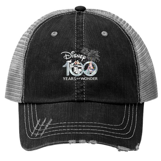 Goofy Trucker Hats, Disney 100 Years of Wonder Trucker Hats Trucker Hats, Disneyland 2023 Trucker Hats