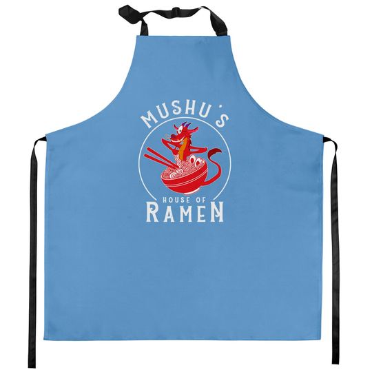 Retro Mushu's House Of Ramen Kitchen Aprons / Mushu Dragon Mulan Disney Kitchen Aprons