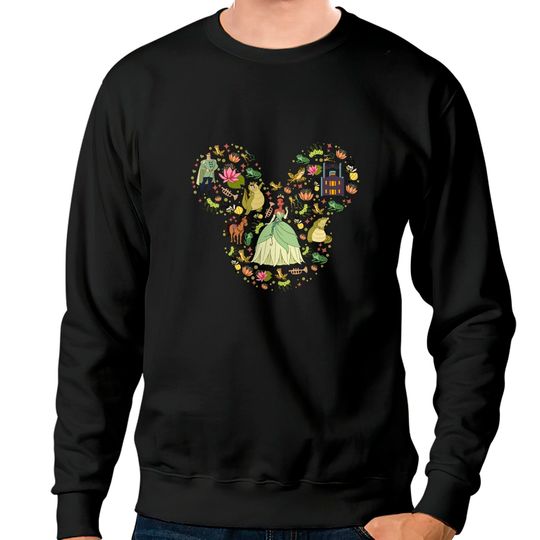 Tiana Mickey Head Sweatshirts, Disney Tiana Sweatshirts, Tiana Princess Sweatshirts
