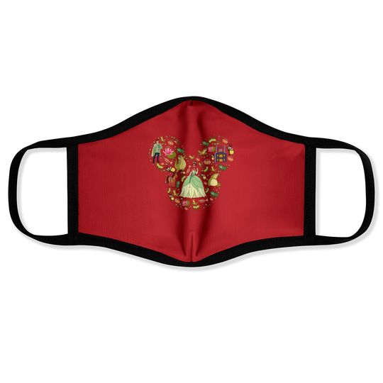 Tiana Mickey Head Face Masks, Disney Tiana Face Masks, Tiana Princess Face Masks