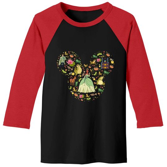 Tiana Mickey Head Baseball Tees, Disney Tiana Baseball Tees, Tiana Princess Baseball Tees