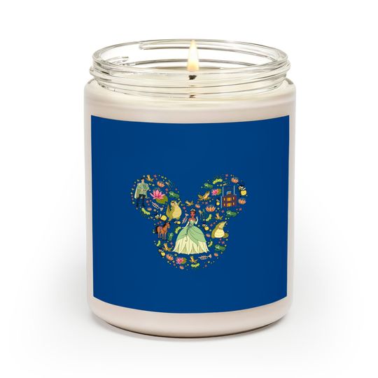 Tiana Mickey Head Scented Candles, Disney Tiana Scented Candles, Tiana Princess Scented Candles