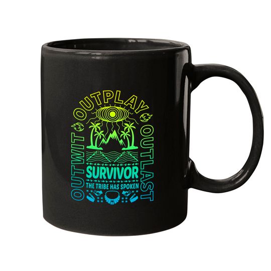 Survivor TV Show Retro Mugs