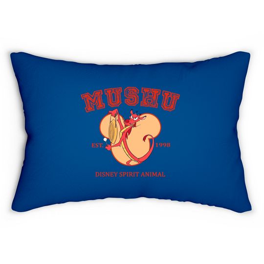 Funny Disney Mulan Characters Mushu Dragon Pose Lumbar Pillows, Disneyland Vacation Trip