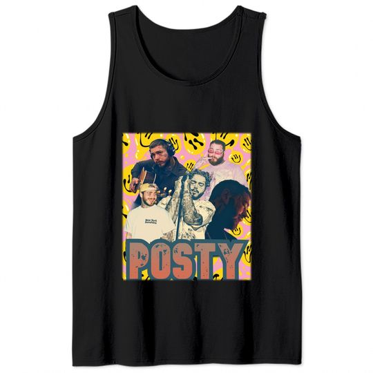 Post Malone Concert Vintage Style Bootleg Graphic Tank Tops