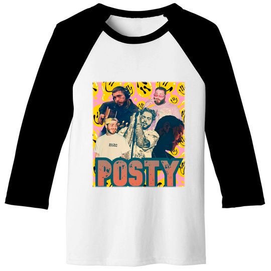 Post Malone Concert Vintage Style Bootleg Graphic Baseball Tees