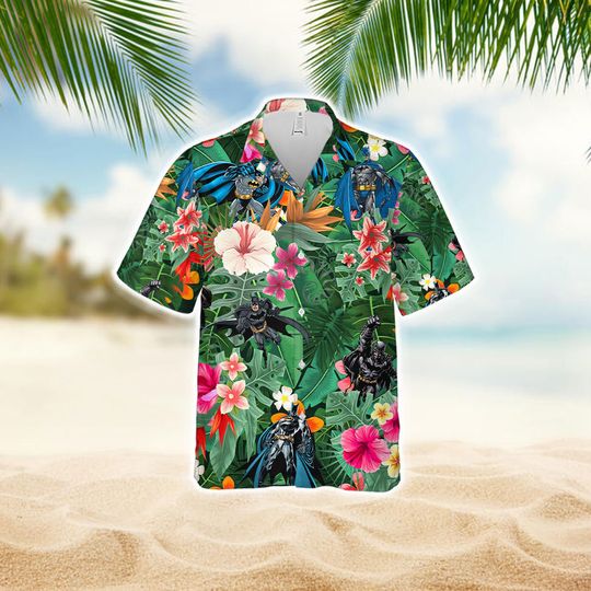 Batman Hawaiian Shirt, Superhero Aloha, Vibe Shirt