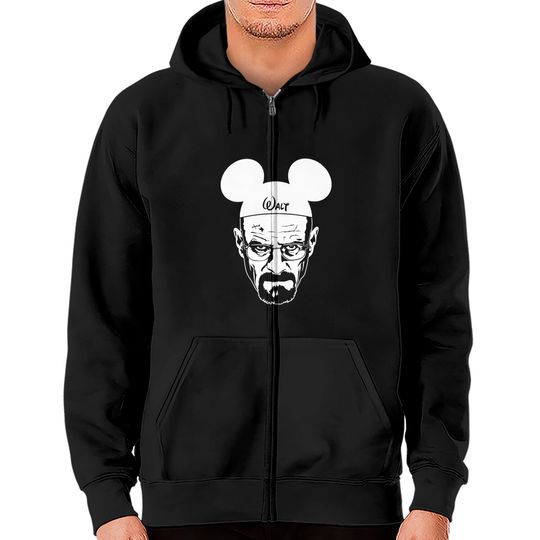 Walter White Heisenberg Walt Zip Hoodies, Walt Breaking Disney, Walt White Zip Hoodies