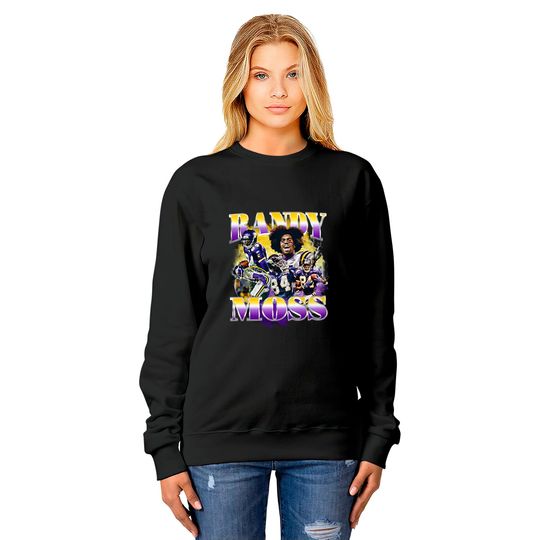 Vintage Randy Moss 90s Style Rap Sweatshirts, Justin Jefferson Randy Moss Sweatshirts