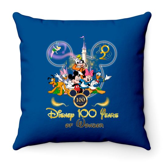 Disney Mickey And Friends 100 Years Of Wonder Throw Pillows, Disney 100 Years Throw Pillows