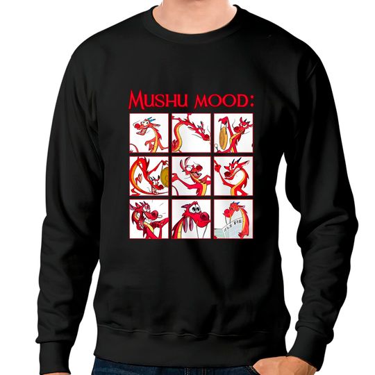 Disney Mulan Mushu Mood Cute Face Sweatshirts Emotion Of Mushu Unisex Sweatshirts