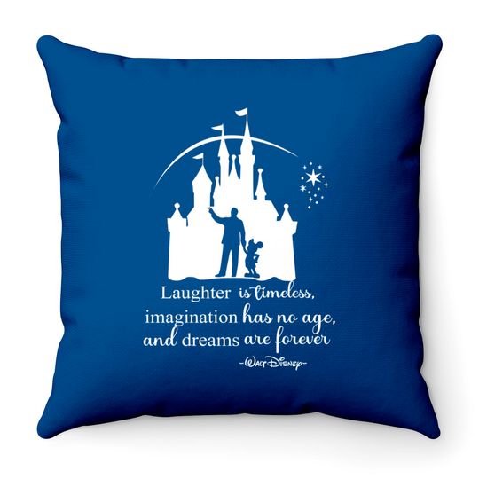 Walt And Mickey Partner Disney Castle Throw Pillows / Disney World Throw Pillows