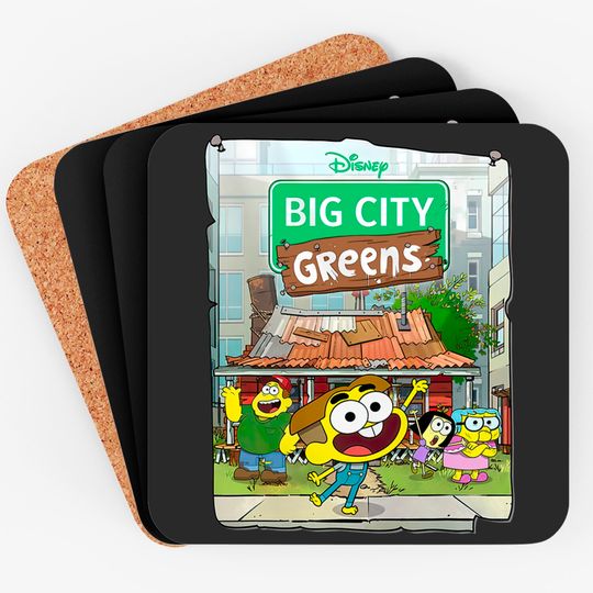 Disney Big City Greens Poster Cricket and Family Coasters