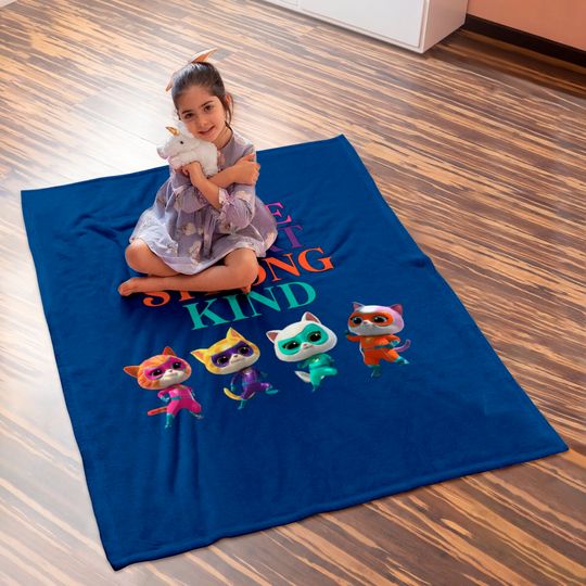 SuperKitties Baby Blankets, Disney Super Cats Baby Blankets, SuperKitties Brave, Smart, Strong And Kind Baby Blankets