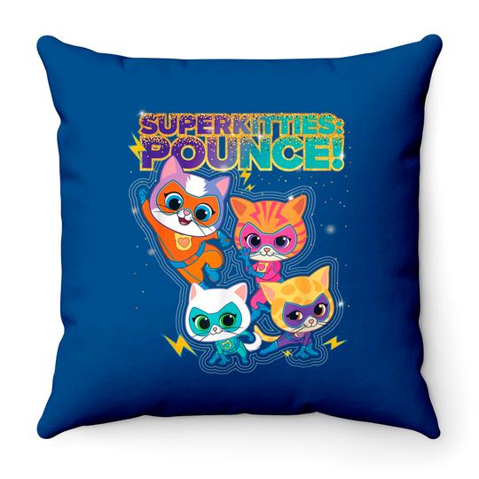 Disney Junior SuperKitties Squad Pounce Group Shot Throw Pillows, Magic Kingdom WDW Throw Pillows