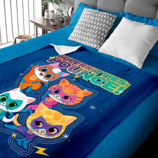 Disney Junior SuperKitties Squad Pounce Group Shot Baby Blankets, Magic Kingdom WDW Baby Blankets