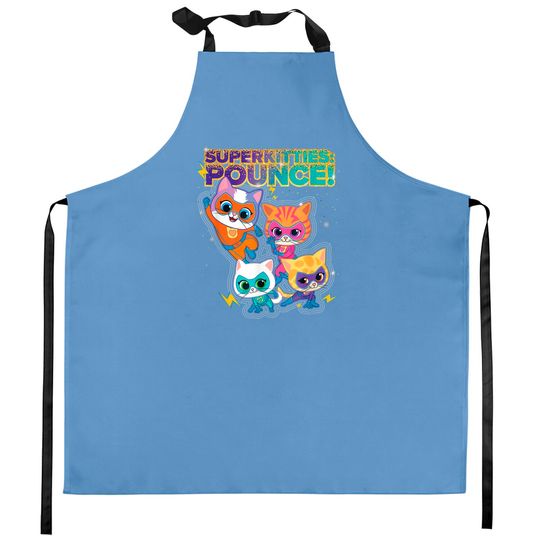Disney Junior SuperKitties Squad Pounce Group Shot Kitchen Aprons, Magic Kingdom WDW Kitchen Aprons