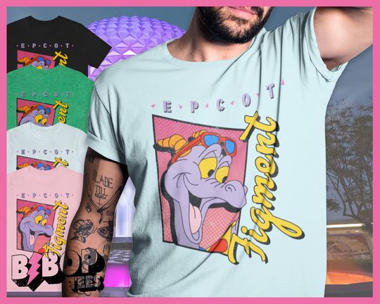 Retro Figment Epcot 80's 90's Journey Into Imagination Disney Unisex Tee