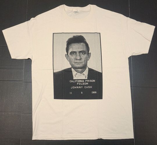 Vintage JOHNNY CASH T-shirt, Distressed Mug Shot Tee