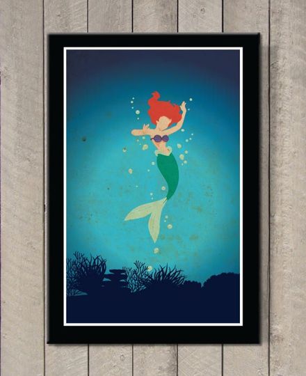 Vintage Disney movie poster -The Little Mermaid